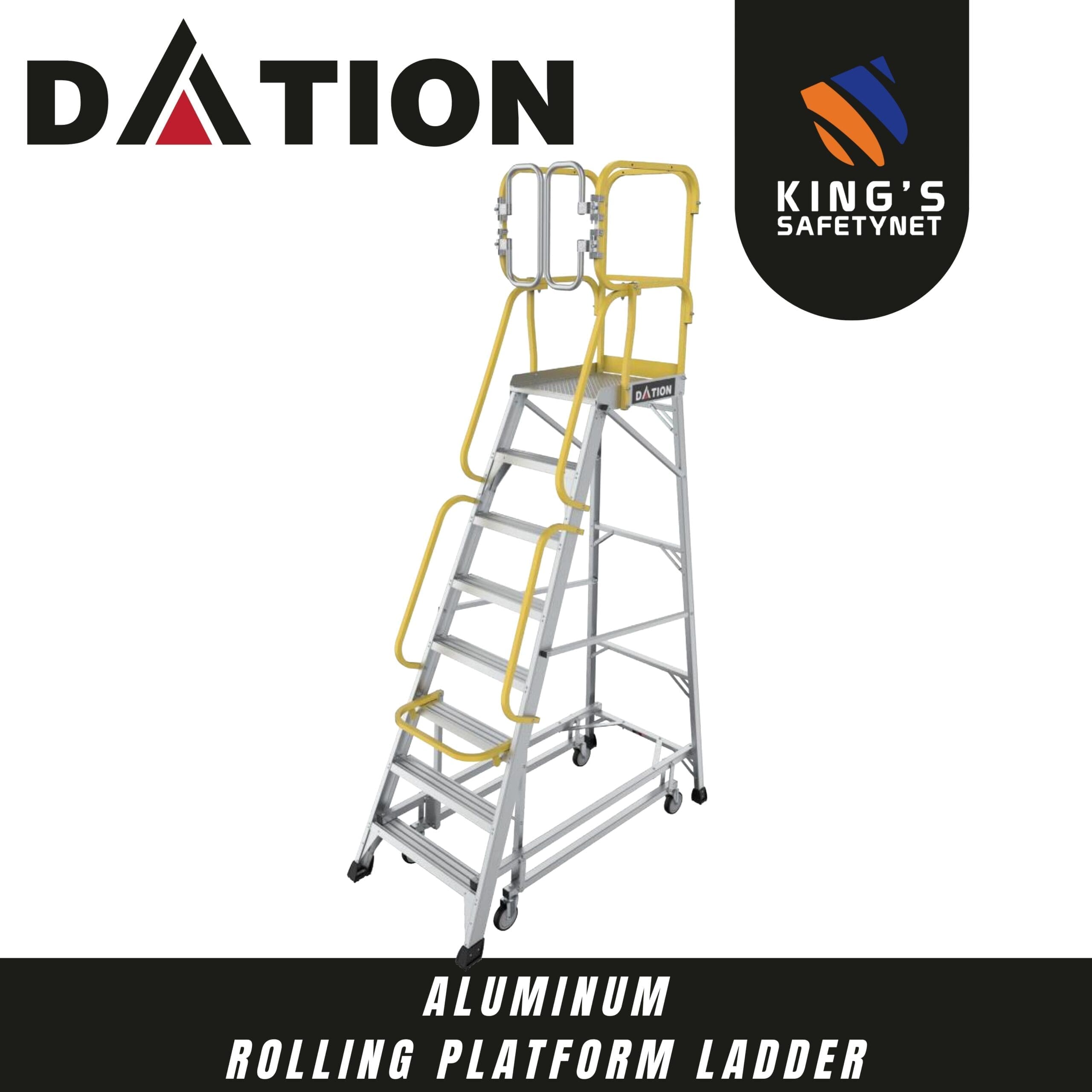DATION ALUMINUM ROLLING PLATFORM LADDER