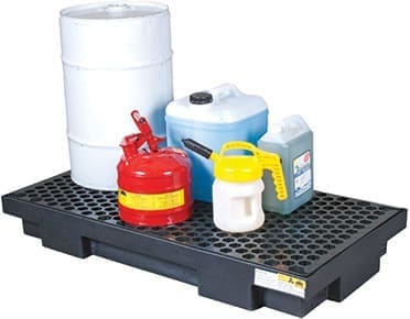 Drum bund polyethylene with removable grate – two drum DB2G