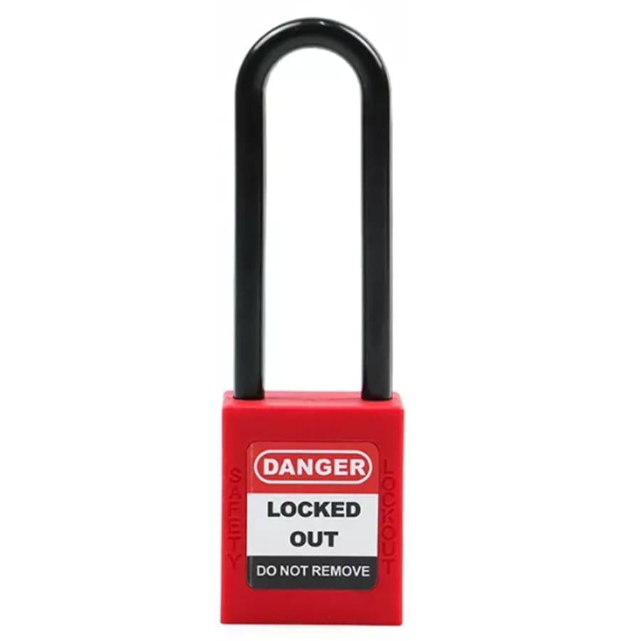 PROLOCKEY Plastic Long Shackle Safety Padlock P76P