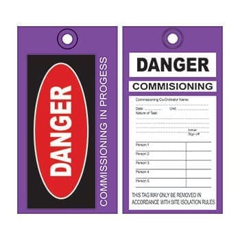 Commissioning Tag (Purple) SDT-3