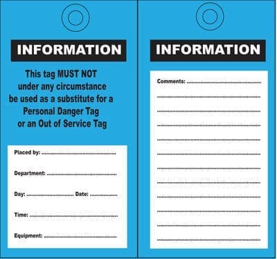 Information Tag (Blue) SDT-4