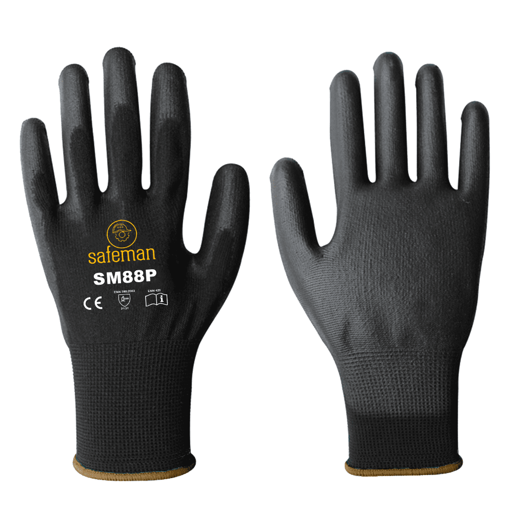 POLYESTER LINER WITH PU COATED PALM AND FINGERS SM88P - Image 2